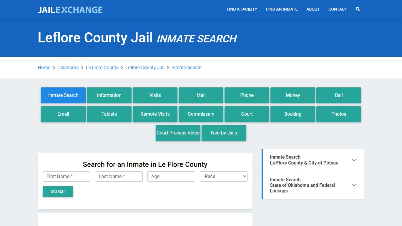 Leflore County Jail, OK Inmate Search: Roster & Mugshots - Jail Exchange